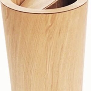 Minimalist Wood Swing Lid Trash Can