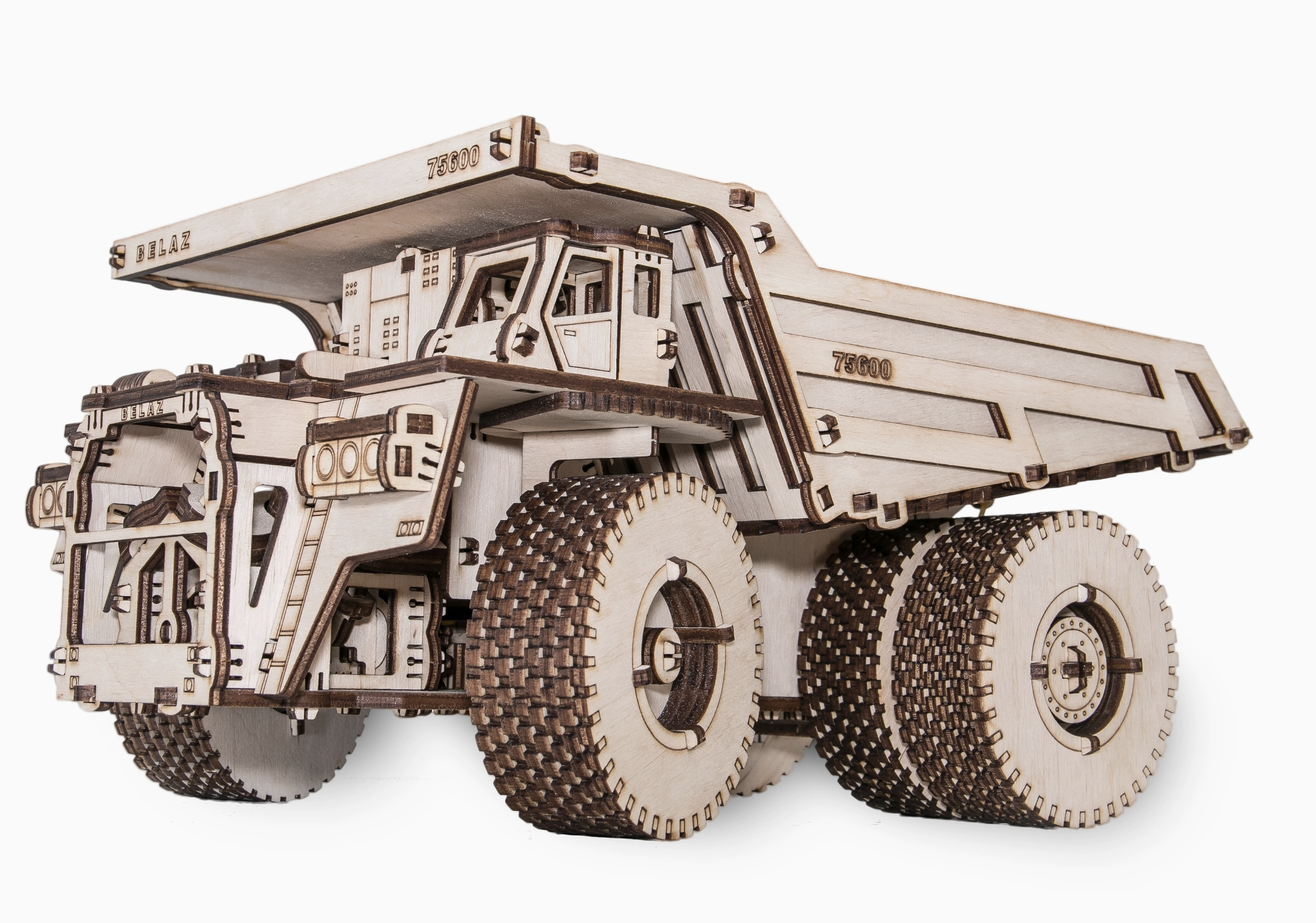 Mechanical Wooden Model Kit - Belaz 75600 Mining Truck(307 pieces)