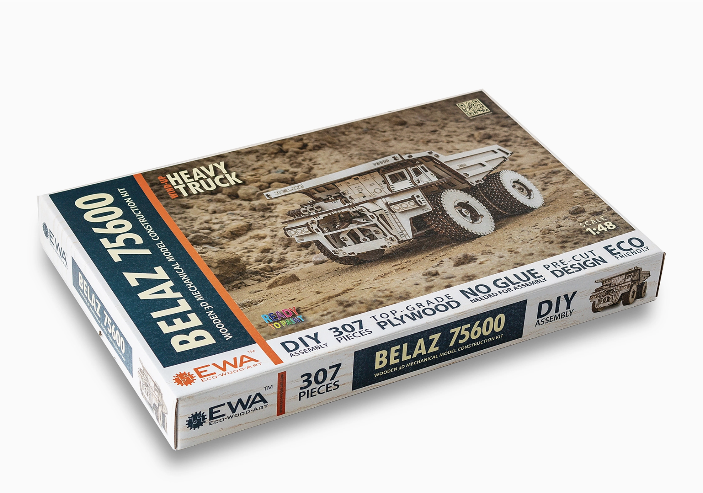 Mechanical Wooden Model Kit - Belaz 75600 Mining Truck(307 pieces) - Image 2